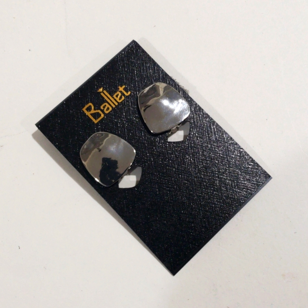 Elegant Stylish Ballet Silver tone Clip-on Earrings - Women's Fashion Jewelry - Picture 4 of 9